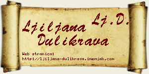 Ljiljana Dulikrava vizit kartica